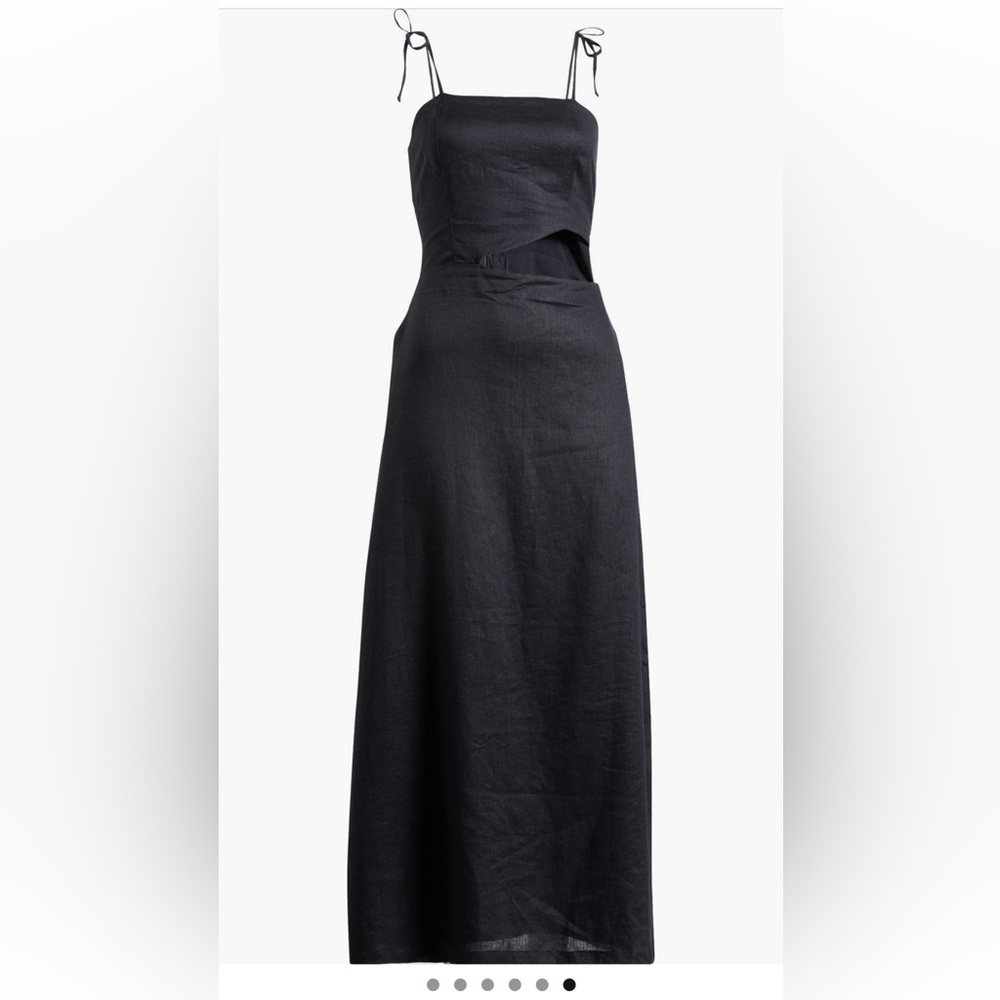 BOAMAR Harper Cutout Linen Blend Cover‎ Up Dress